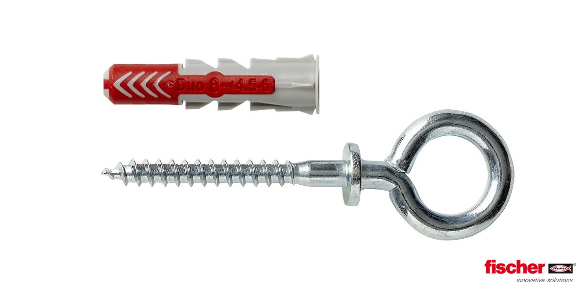 Alternatieve afbeelding voor fischer Duopower Dübel 8x40 OH K mit Ösenhaken 2 Stück