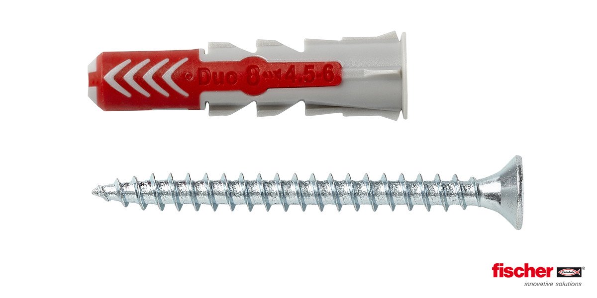 Alternatieve afbeelding voor fischer Duopower Dübel 8x40 S mit Schrauben 50 Stück