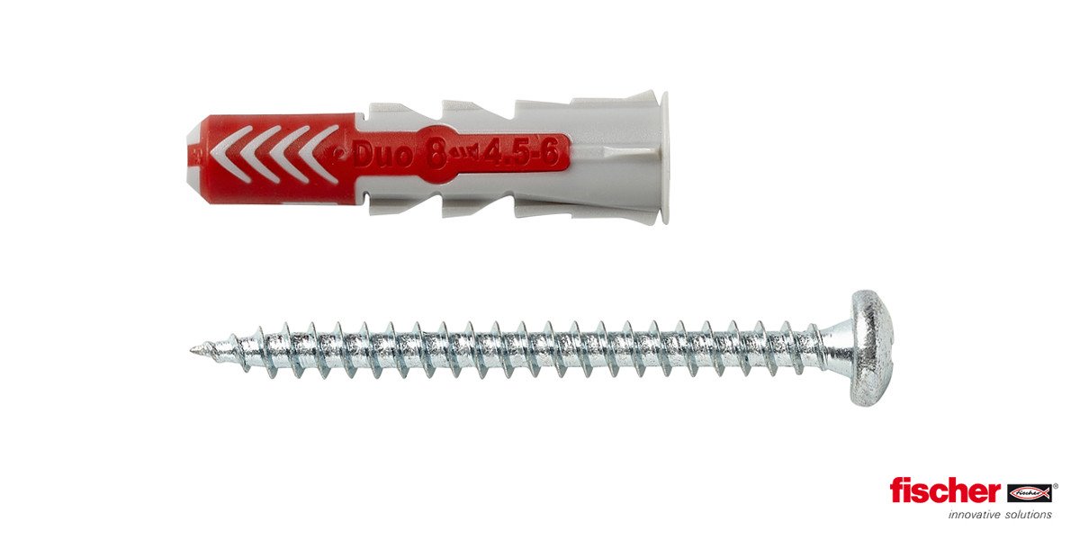 Alternatieve afbeelding voor fischer Duopower Dübel 8x40 S PH mit Linsenkopfschrauben 50 Stück