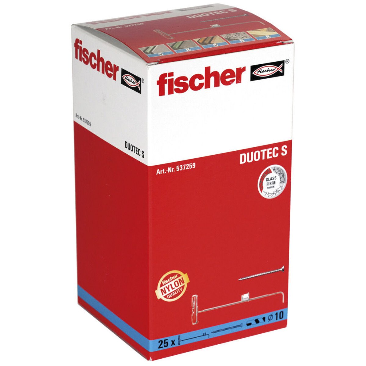Alternatieve afbeelding voor fischer DuoTec 10 S Hohlraumdübel 10mm mit Schrauben 25 Stück