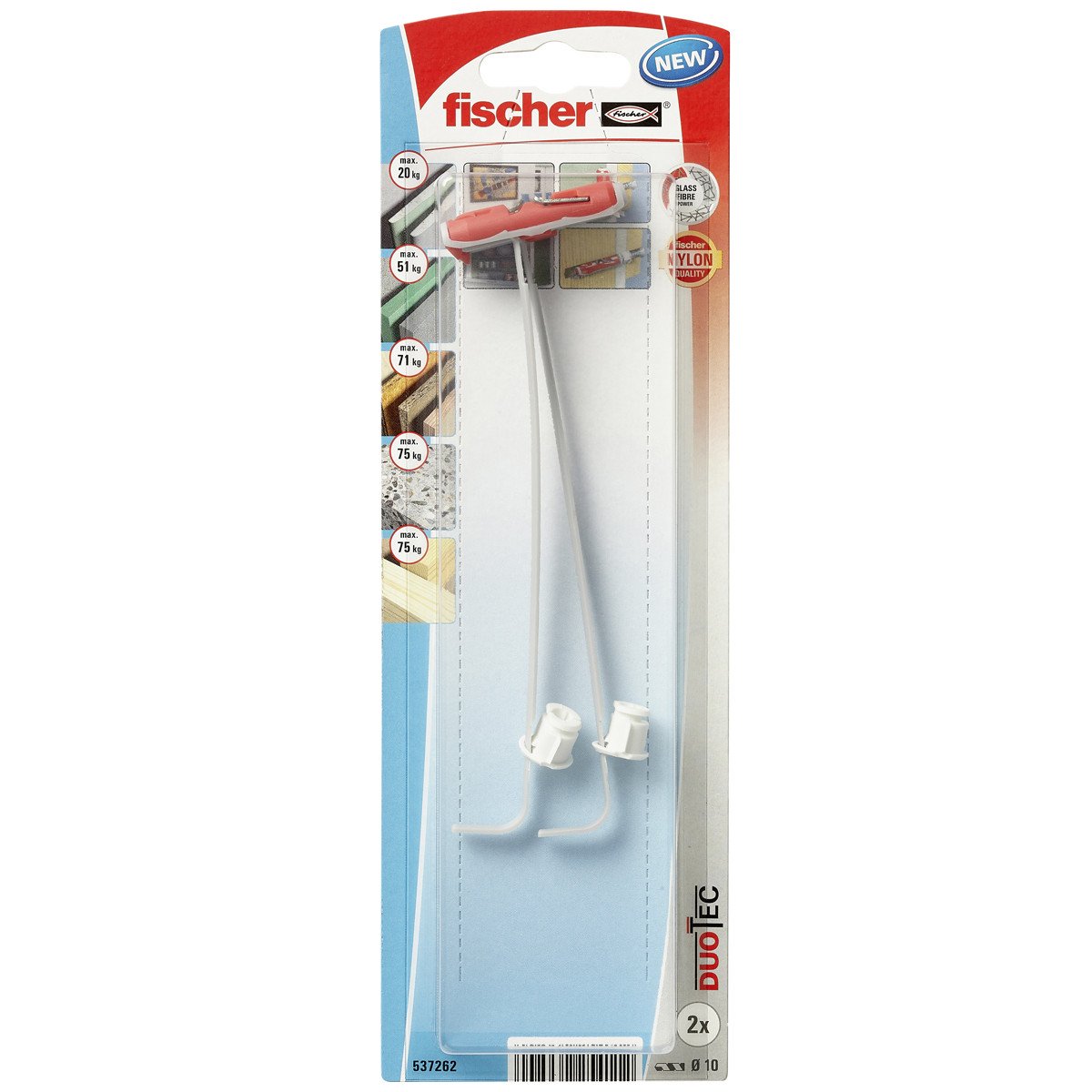 Alternatieve afbeelding voor fischer DuoTec Hohlraumdübel 10mm 2 Stück
