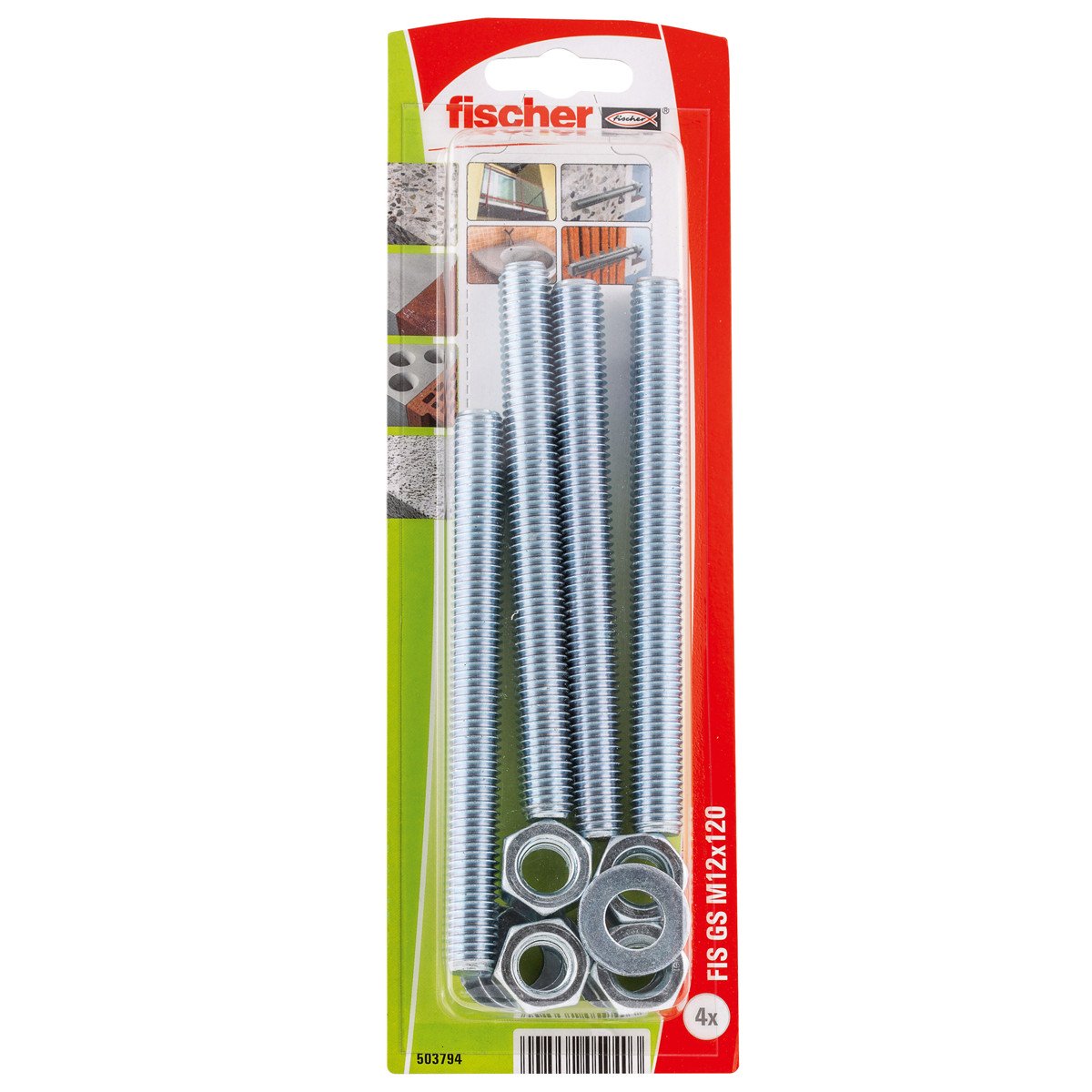 Alternatieve afbeelding voor fischer Gewindeanker 12x120mm 4 Stück