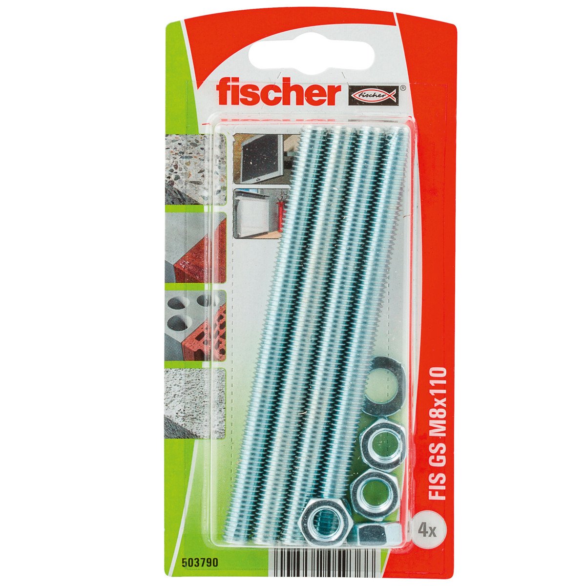 Alternatieve afbeelding voor fischer Gewindeanker FIS GS M8x110mm 4 Stück