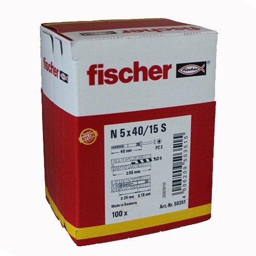 Alternatieve afbeelding voor fischer Nageldübel N 5x40/15 S 100 Stück