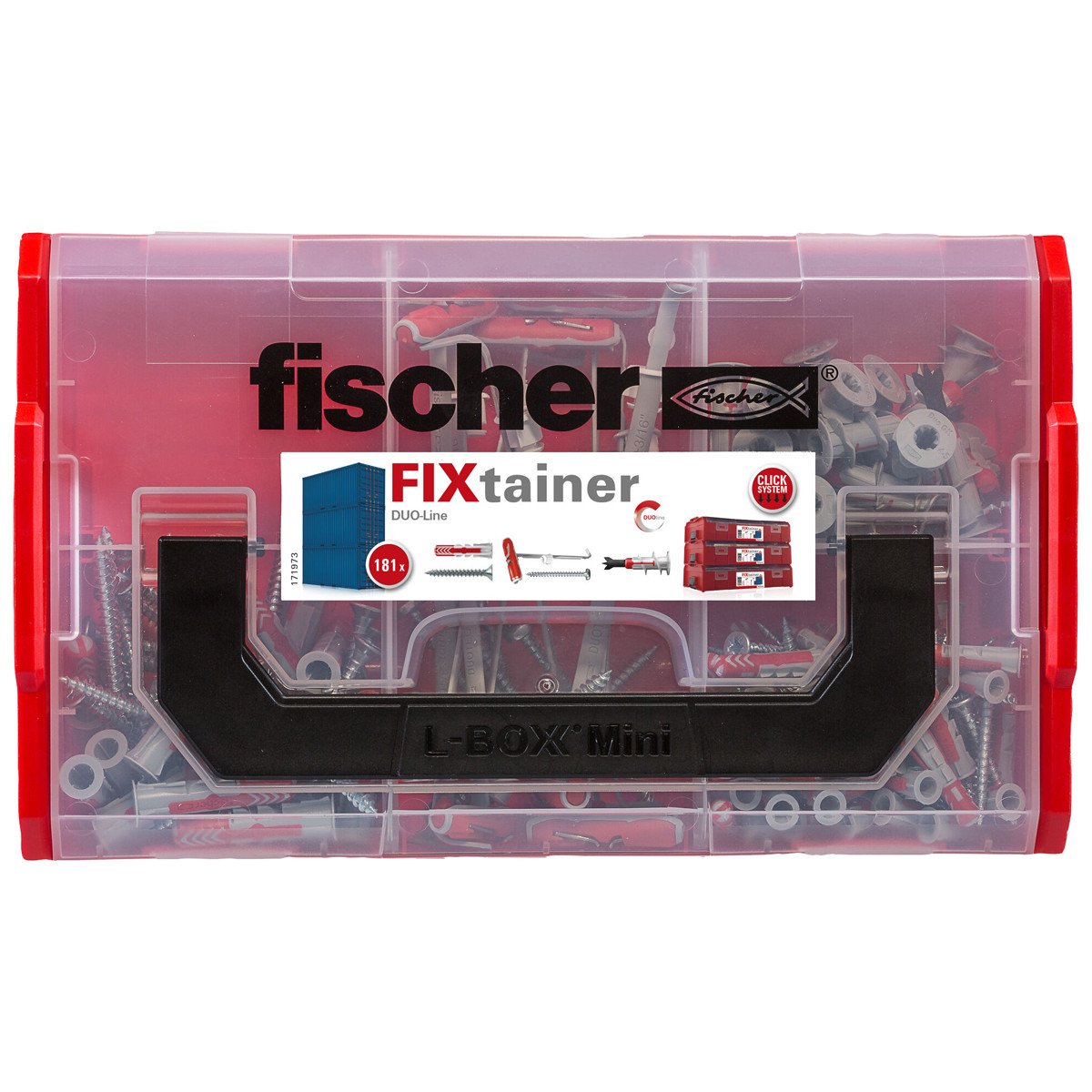 Alternatieve afbeelding voor fischer Sortimentskasten Fixtainer Duoline