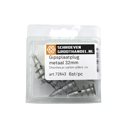 Alternatieve afbeelding voor Gipsplattendübel Metall 32mm 6 Stück