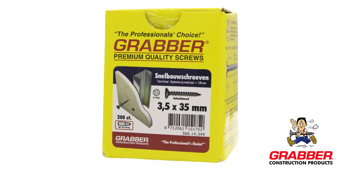 Alternatieve afbeelding voor Grabber Schnellbauschrauben 3,5x35mm phosphatiert Feingewinde PH2 200 Stück