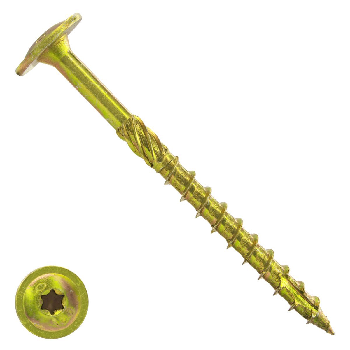 Alternatieve afbeelding voor Holzbauschrauben 8x140/80mm gelb verzinkt Tellerkopf TORX 50 Stück