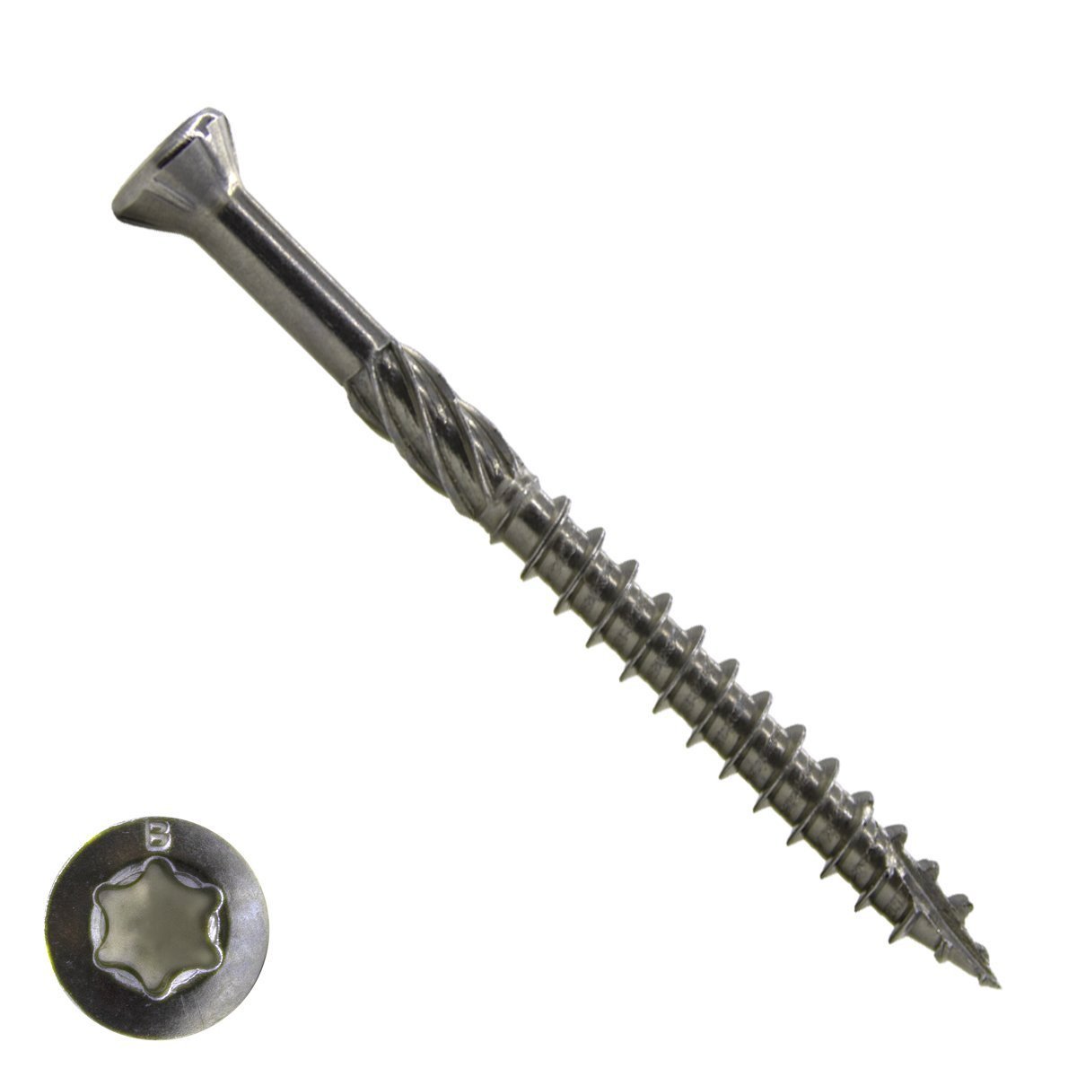 Alternatieve afbeelding voor Holzbauschrauben CSK 5,0x80/48mm Edelstahl C1 Fräskopf TORX 200 Stück