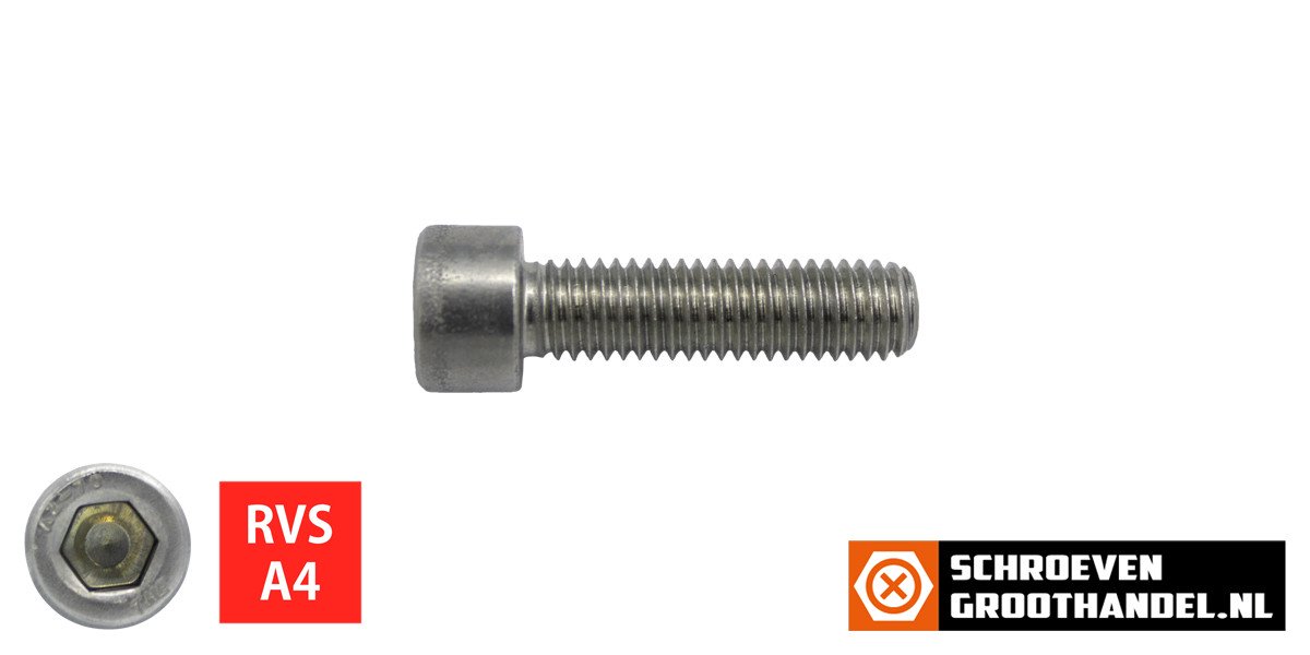 Alternatieve afbeelding voor Inbusschrauben  M10 x 16mm Edelstahl A4 Zylinderkopf Din912 25 Stück