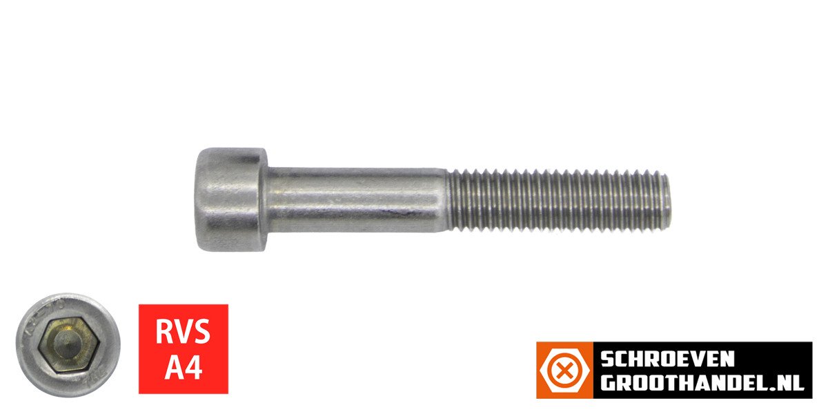 Alternatieve afbeelding voor Inbusschrauben  M8 x 50mm Edelstahl A4 Zylinderkopf Din912 50 Stück