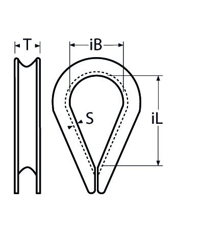 Alternatieve afbeelding voor Kausche 14mm Edelstahl A4 1 Stück