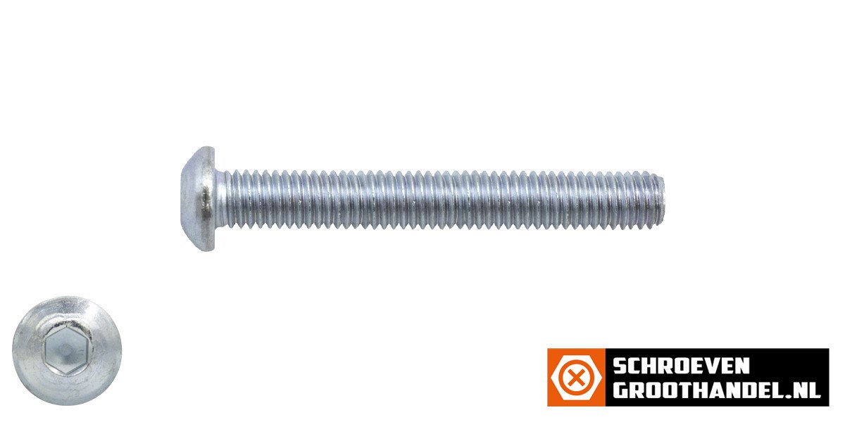 Alternatieve afbeelding voor Linsenschrauben inbus M12 x 40mm verzinkt ISO7380-1 25 Stück