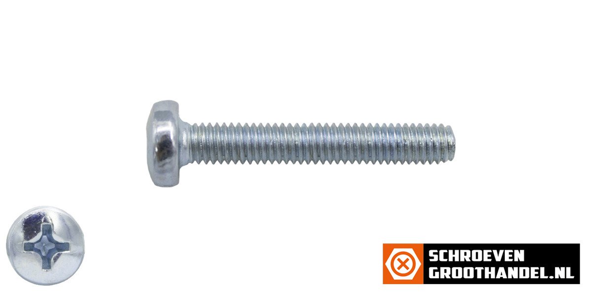 Alternatieve afbeelding voor Linsenschrauben mit Kreuzschlitz M3 x 30mm DIN7985 verzinkt philips 200 Stück