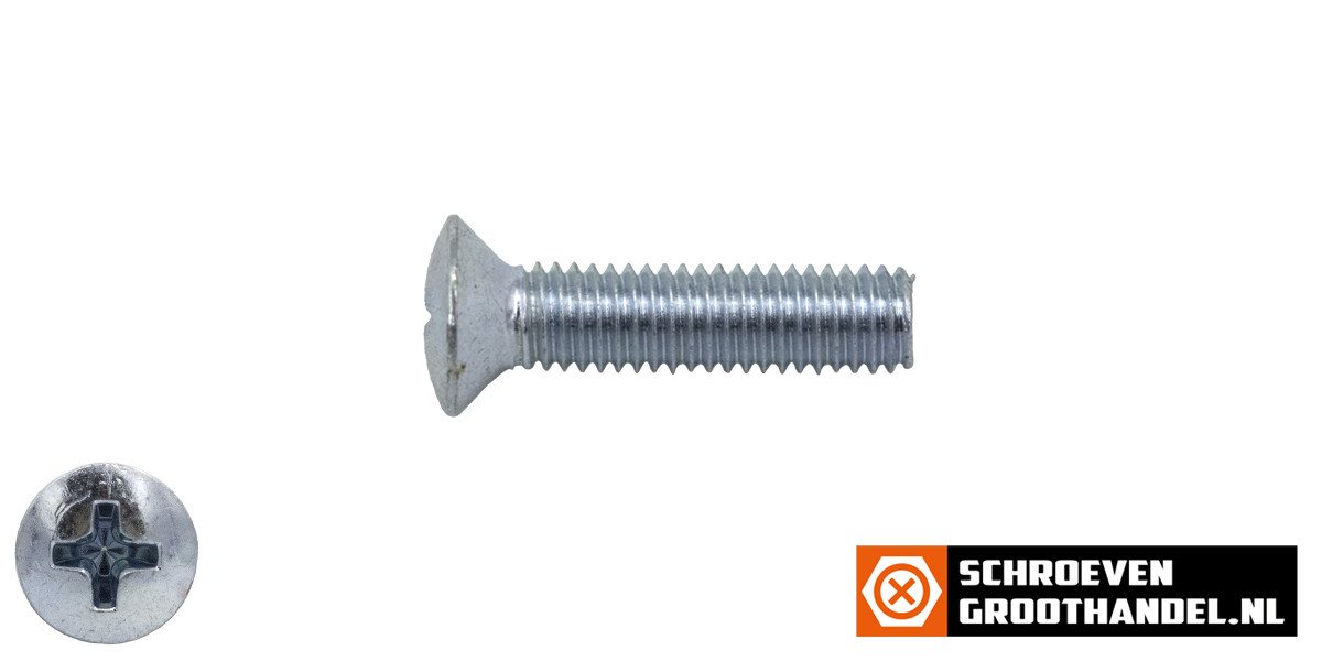 Alternatieve afbeelding voor Linsensenkschauben mit Kreuzschlitz M6 x 25mm DIN966 verzinkt philips 200 Stück