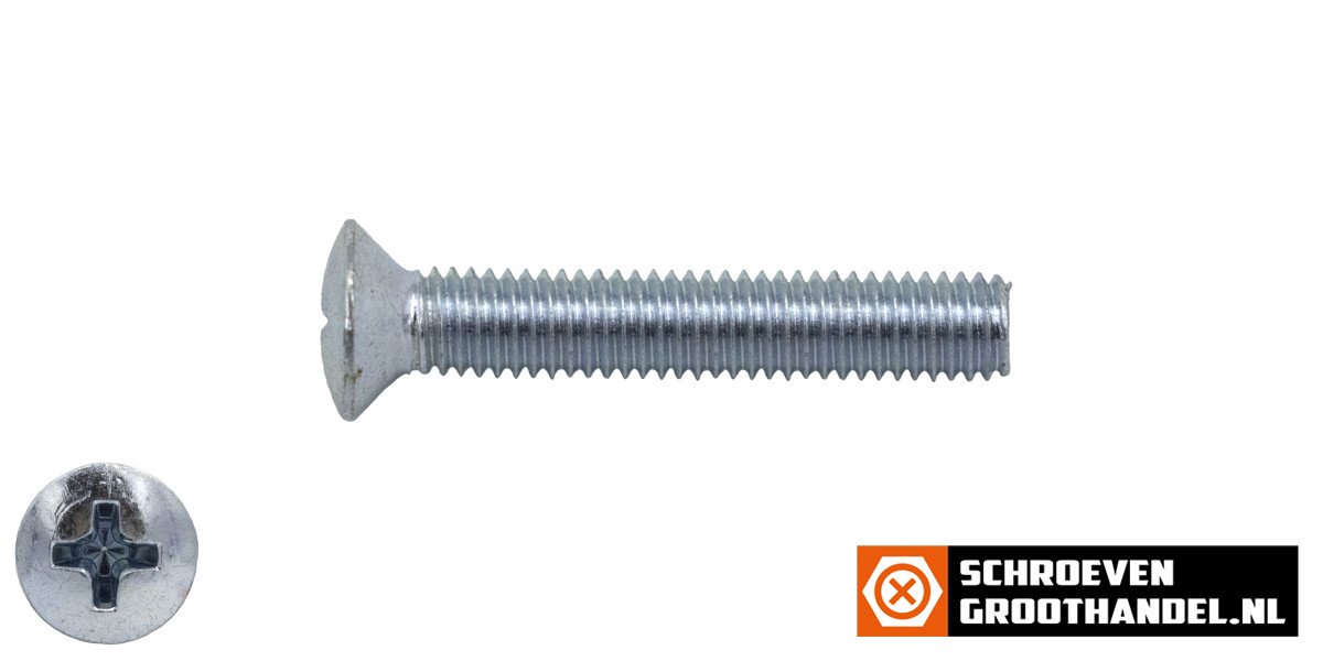 Alternatieve afbeelding voor Linsensenkschauben mit Kreuzschlitz M6 x 30mm DIN966 verzinkt philips 200 Stück