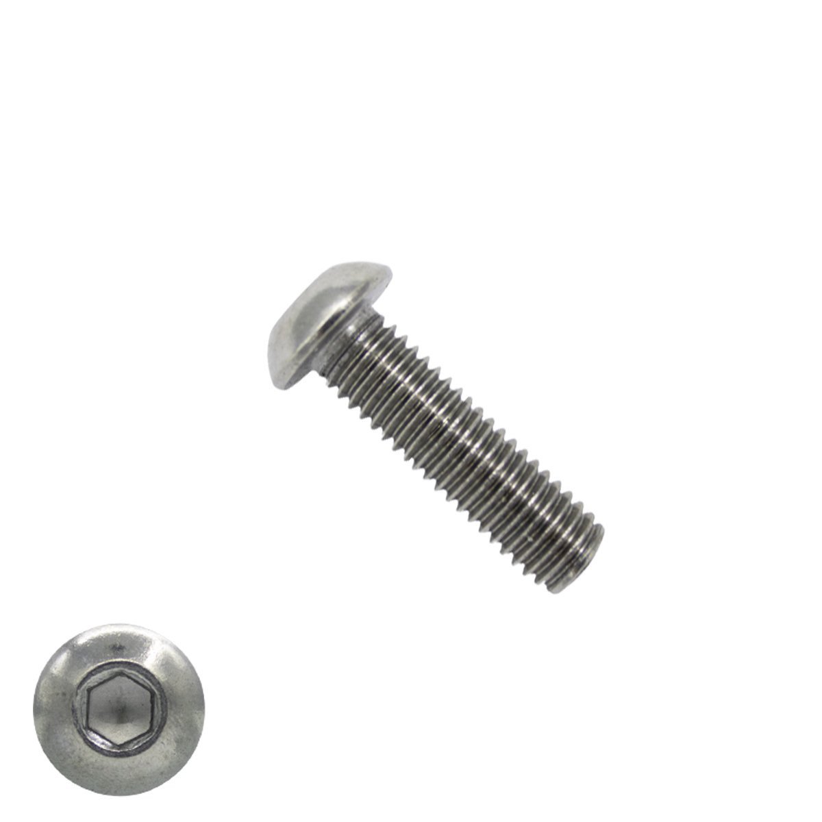 Alternatieve afbeelding voor Linsensschrauben inbus M5 x 30mm Edelstahl A4 ISO7380-1 50 Stück