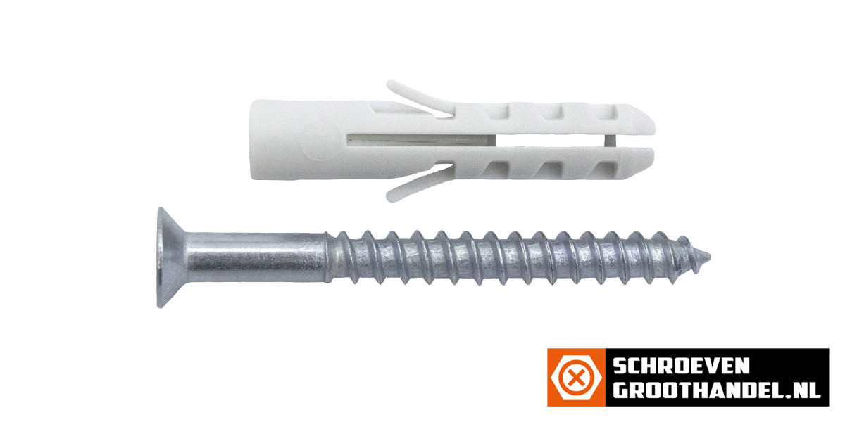 Alternatieve afbeelding voor Nylon Dübel mit Holzschrauben 5mm 20 Stück