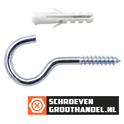 Alternatieve afbeelding voor Nylon Dübel 5mm mit Schraubhaken 50mm 8 Stück