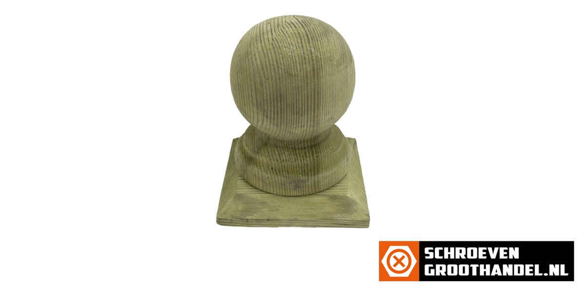 Alternatieve afbeelding voor Pfostenkappe mit Kugel-de luxe 80x80mm Holz 1 Stück