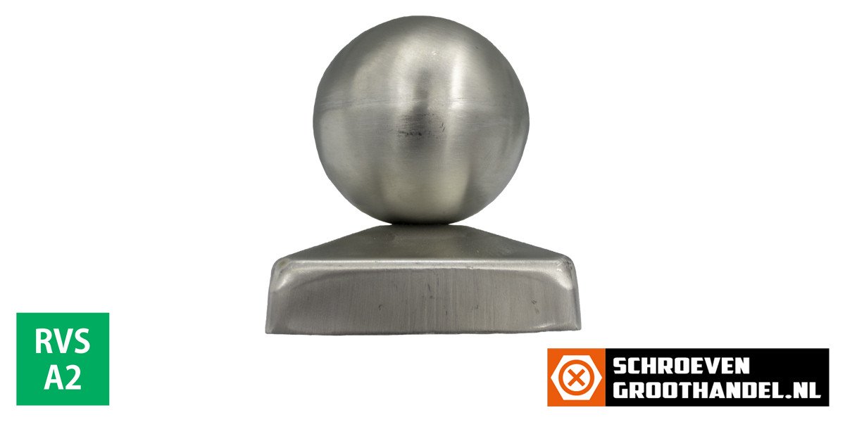 Alternatieve afbeelding voor Pfostenkappe mit Kugel 71x71mm Edelstahl A2 1 Stück