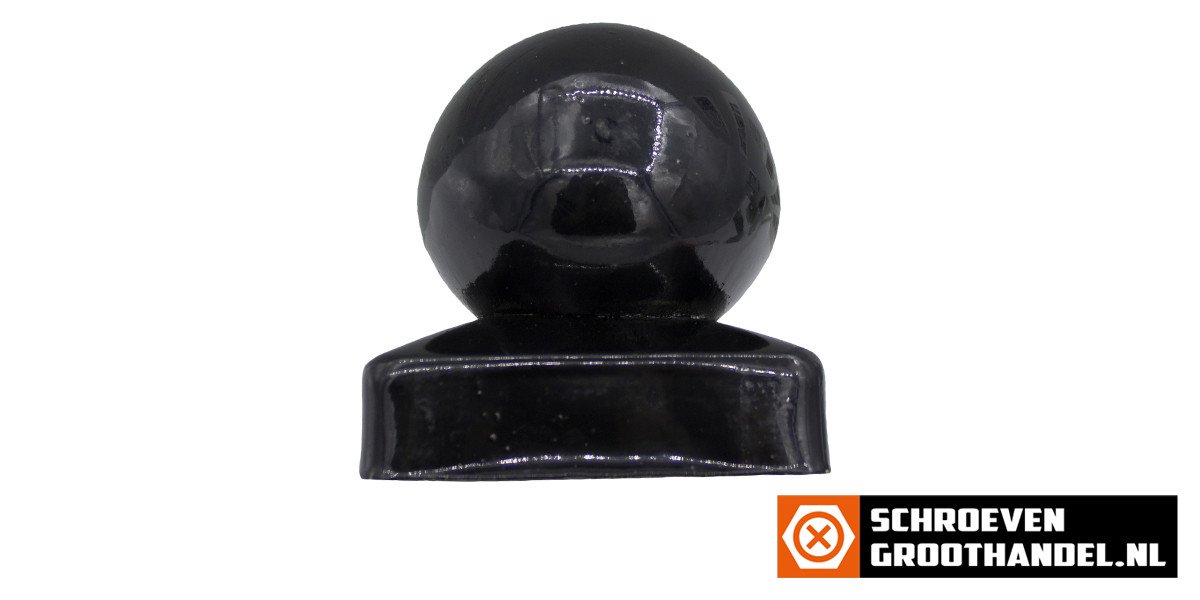 Alternatieve afbeelding voor Pfostenkappe mit Kugel 71x71mm Schwarz verzinkt 1 Stück