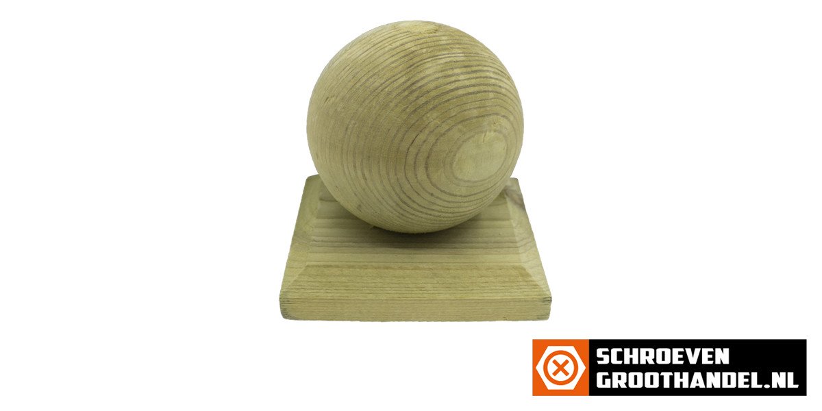 Alternatieve afbeelding voor Pfostenkappe mit Kugel 80x80mm Holz 1 Stück