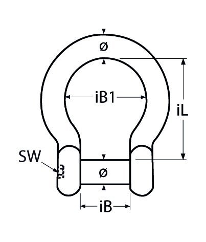 Alternatieve afbeelding voor Rundschäkel gescheift mit inbus 5mm Edelstahl A4 1 Stück
