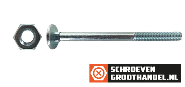 Alternatieve afbeelding voor Schlossschrauben  M8 x 110mm verzinkt Din603  mit Muttern 25 Stück