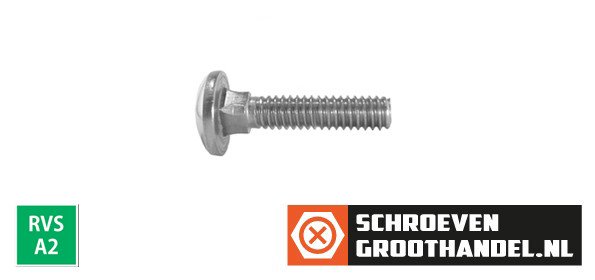 Alternatieve afbeelding voor Schlossschrauben  M12 x 30 Edelstahl A2 Din603 50 Stück