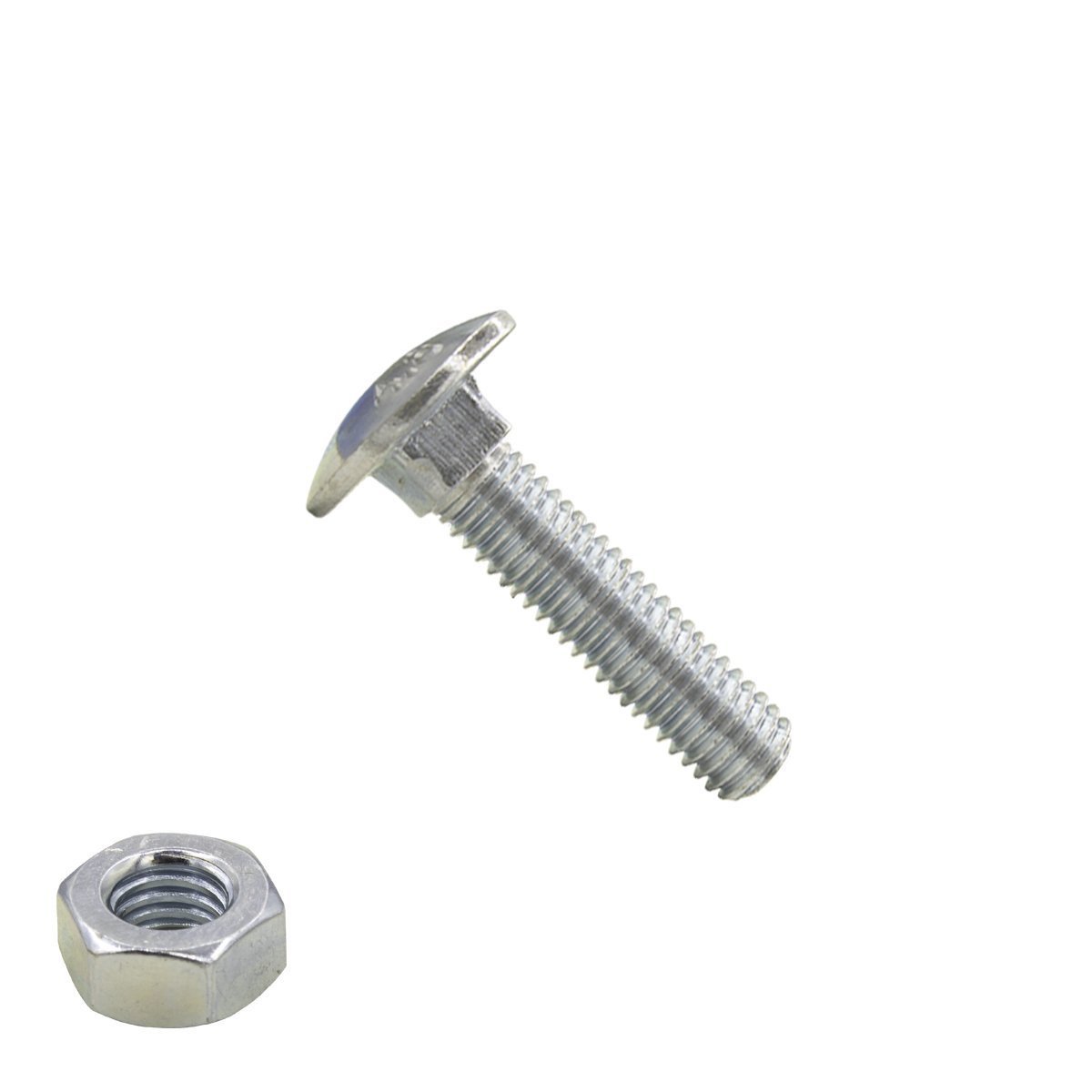 Alternatieve afbeelding voor Schlossschrauben  M12 x 35mm verzinkt Din603  mit Muttern 50 Stück