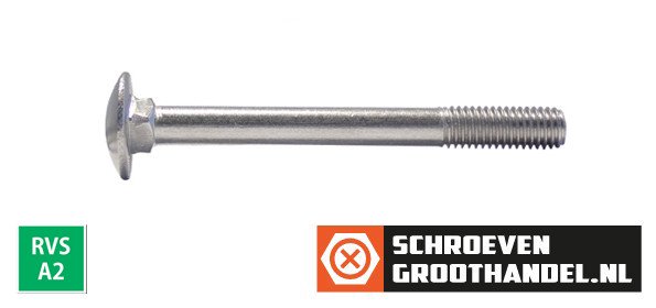 Alternatieve afbeelding voor Schlossschrauben  M16 x 160 Edelstahl A2 Din603 25 Stück
