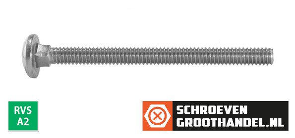 Alternatieve afbeelding voor Schlossschrauben  M5 x 80 Edelstahl A2 Din603 50 Stück