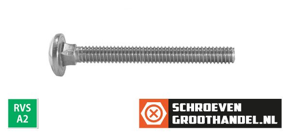 Alternatieve afbeelding voor Schlossschrauben  M6 x 55 Edelstahl A2 Din603 100 Stück