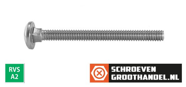 Alternatieve afbeelding voor Schlossschrauben  M6 x 70 Edelstahl A2 Din603 100 Stück