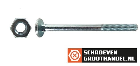 Alternatieve afbeelding voor Schlossschrauben  M8 verzinkt 8x50mm mit Muttern 100 Stück