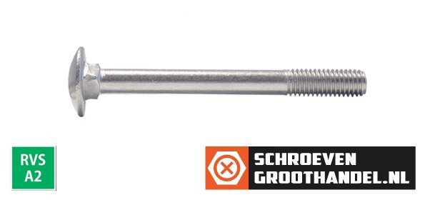 Alternatieve afbeelding voor Schlossschrauben  M8 x 200 Edelstahl A2 Din603 50 Stück