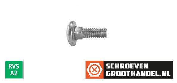 Alternatieve afbeelding voor Schlossschrauben  M8 x 20 Edelstahl A2 Din603 100 Stück
