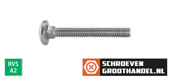 Alternatieve afbeelding voor Schlossschrauben  M8 x 45 Edelstahl A2 Din603 100 Stück