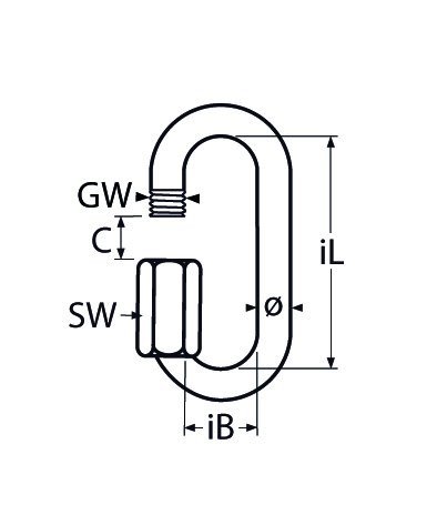 Alternatieve afbeelding voor Schraubverbinder 8mm Edelstahl A4 1 Stück