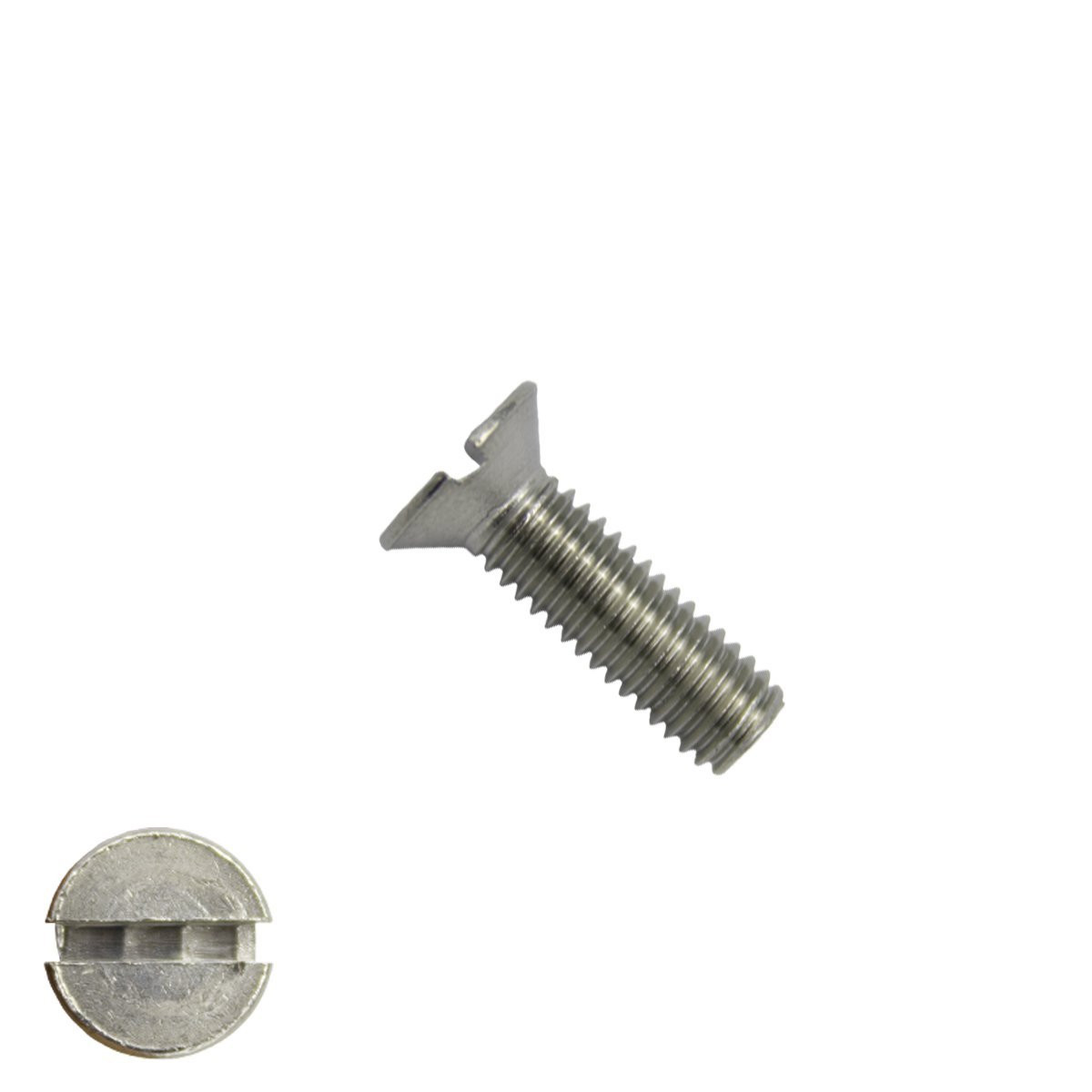 Alternatieve afbeelding voor Senkschrauben mit Schlitz M5 x 8mm DIN963 Edelstahl A2  200 Stück