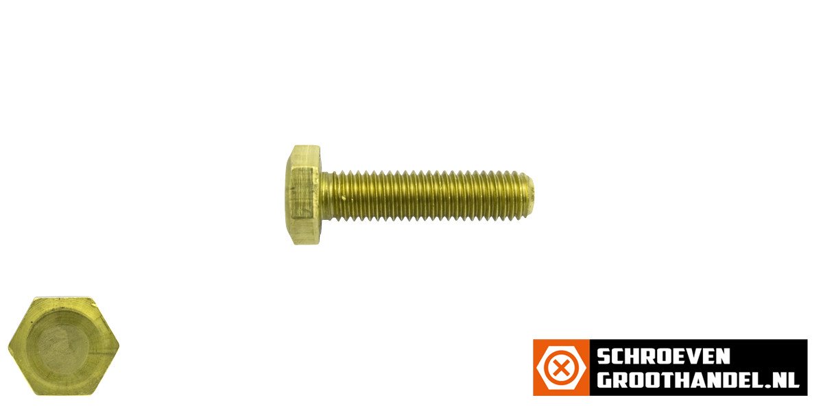 Alternatieve afbeelding voor Sechskantschrauben M10 x 25mm messing DIN933 Vollgewinde 10 Stück
