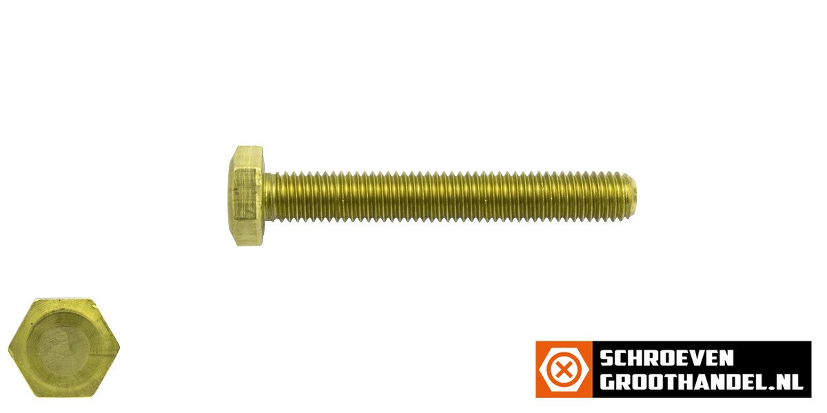Alternatieve afbeelding voor Sechskantschrauben M10 x 40mm messing DIN933 Vollgewinde 10 Stück