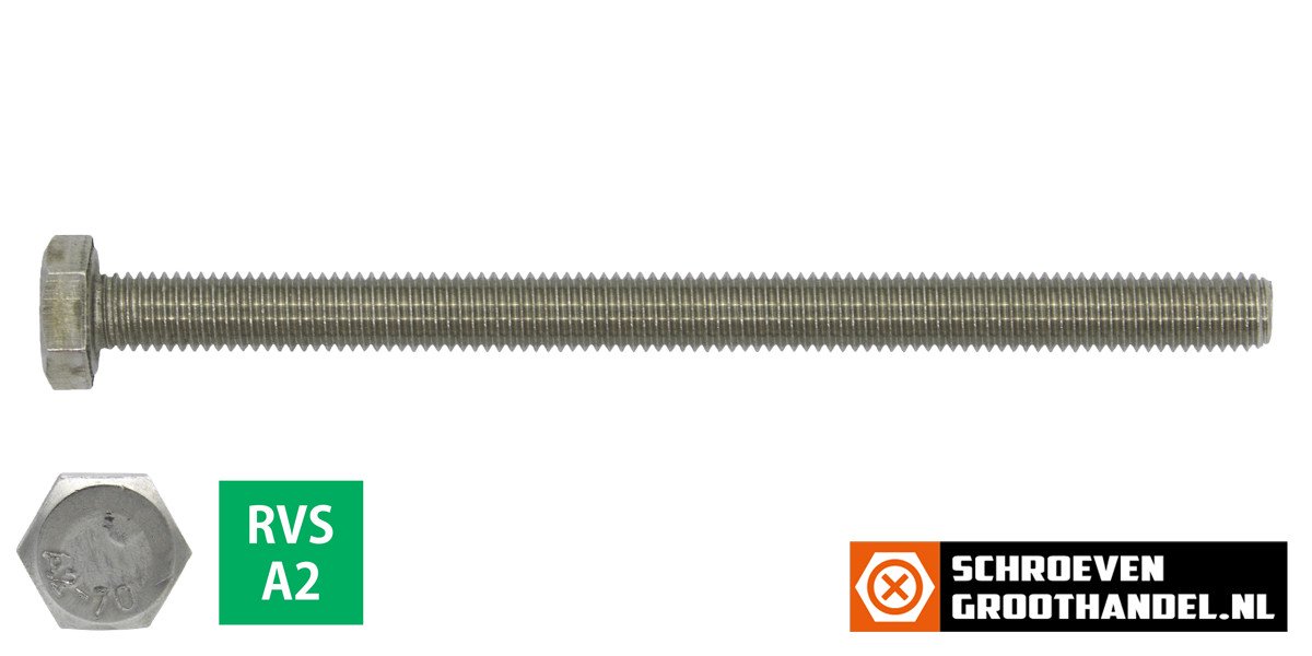 Alternatieve afbeelding voor Sechskantschrauben M12 x 160mm Edelstahl A2 DIN933 Vollgewinde 10 Stück