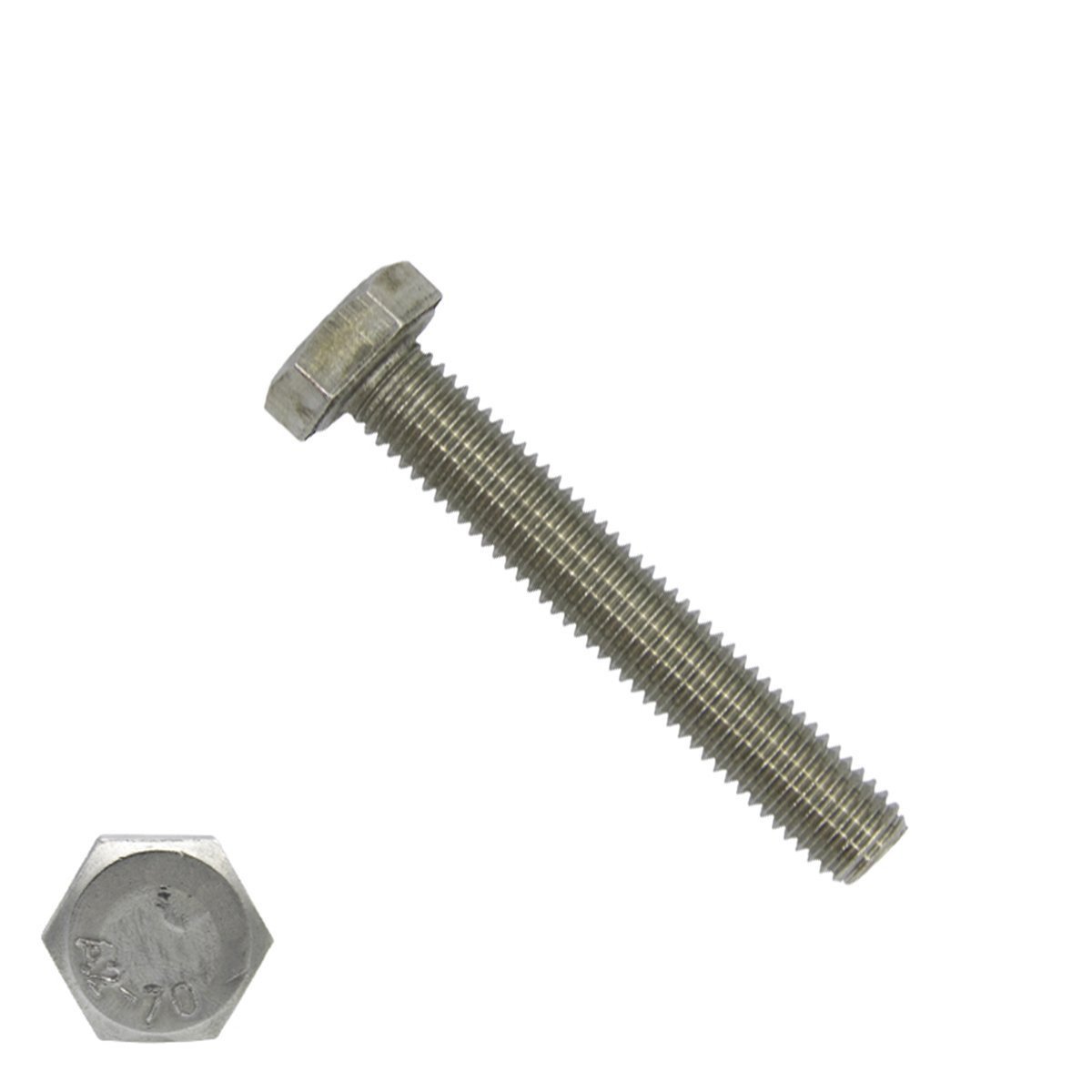 Alternatieve afbeelding voor Sechskantschrauben M12 x 40mm Edelstahl A4 DIN933 Vollgewinde 50 Stück