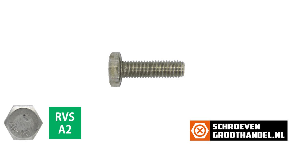 Alternatieve afbeelding voor Sechskantschrauben M4 x 12mm Edelstahl A2 DIN933 Vollgewinde 200 Stück