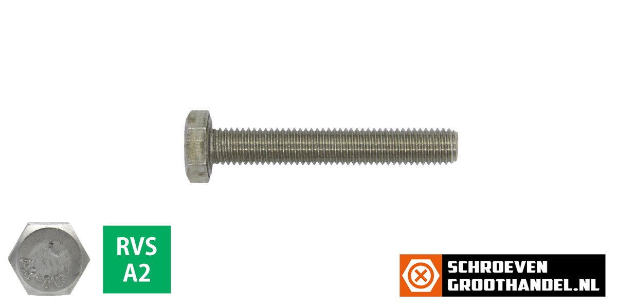 Alternatieve afbeelding voor Sechskantschrauben M5 x 40mm Edelstahl A2 DIN933 Vollgewinde 200 Stück