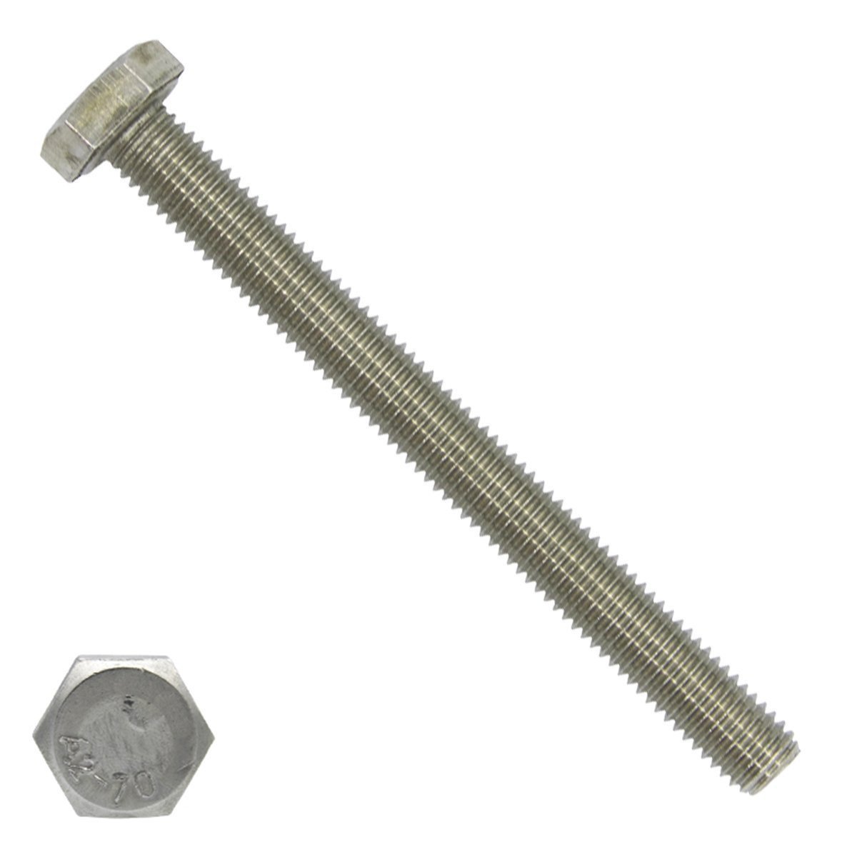 Alternatieve afbeelding voor Sechskantschrauben M6 x 80mm Edelstahl A2 DIN933 Vollgewinde 100 Stück