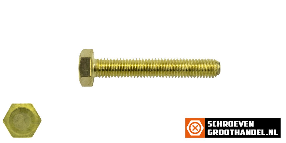 Alternatieve afbeelding voor Sechskantschrauben M8 x 35mm messing DIN933 Vollgewinde 10 Stück
