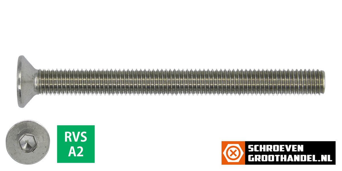 Alternatieve afbeelding voor Senkkopfschrauben inbus  M10 x 90mm Edelstahl A2 DIN7991 25 Stück
